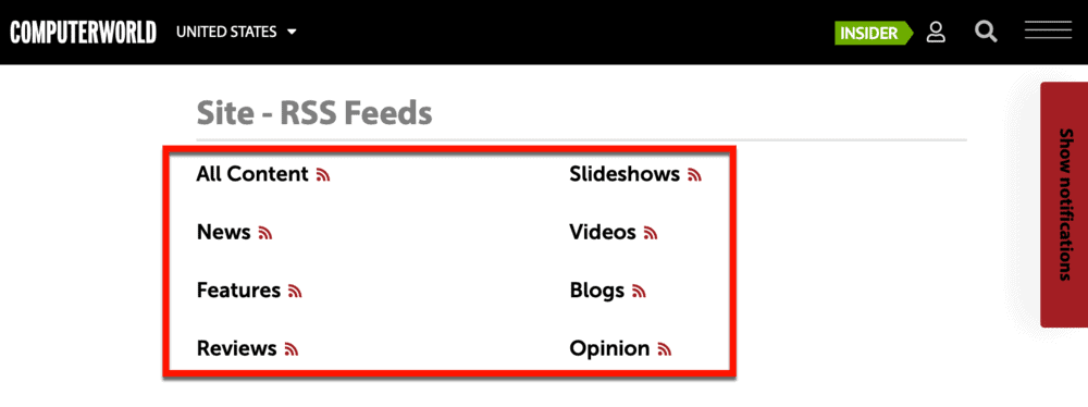 Computer World RSS Feeds