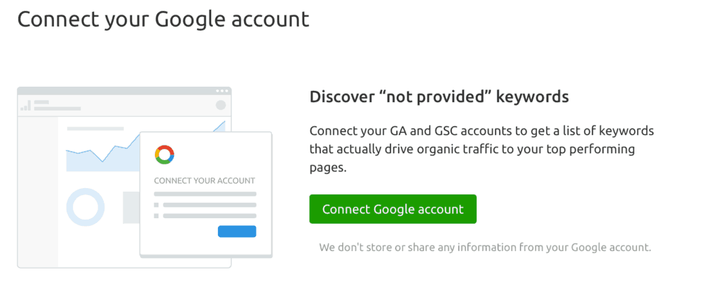 Connect your Google Account Page