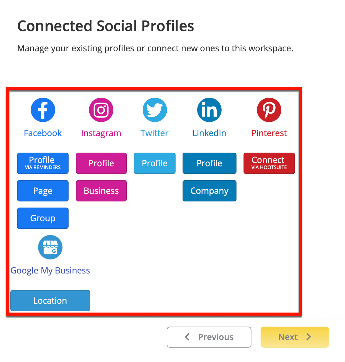 Connect Your Social Profiles