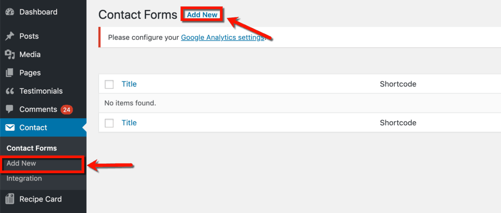 Contact Form 7 Add New Button