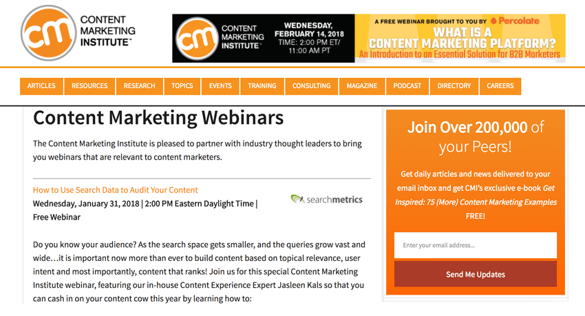 Content Marketing Institute Webinars Content Marketing Institute Webinars