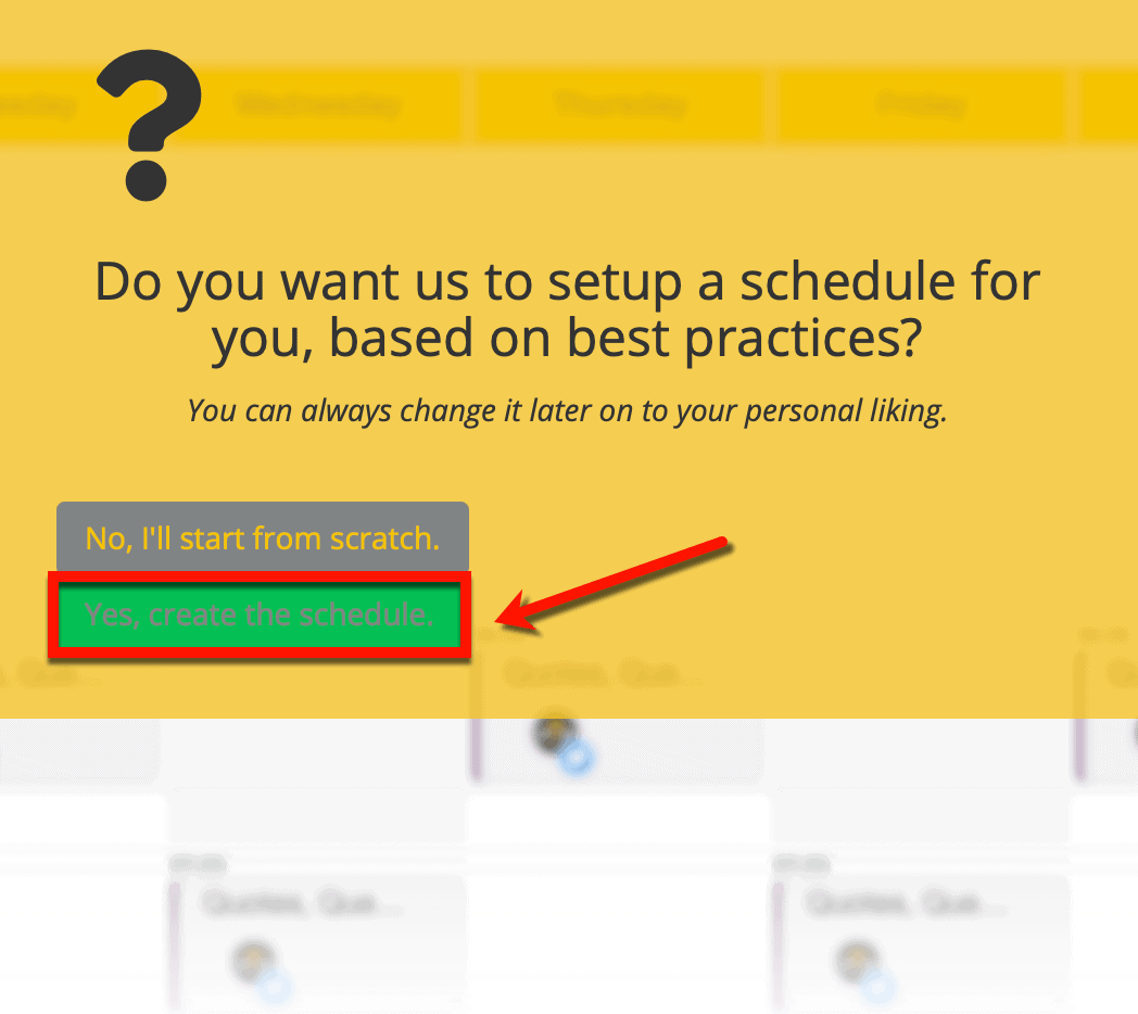 Content Schedule Template