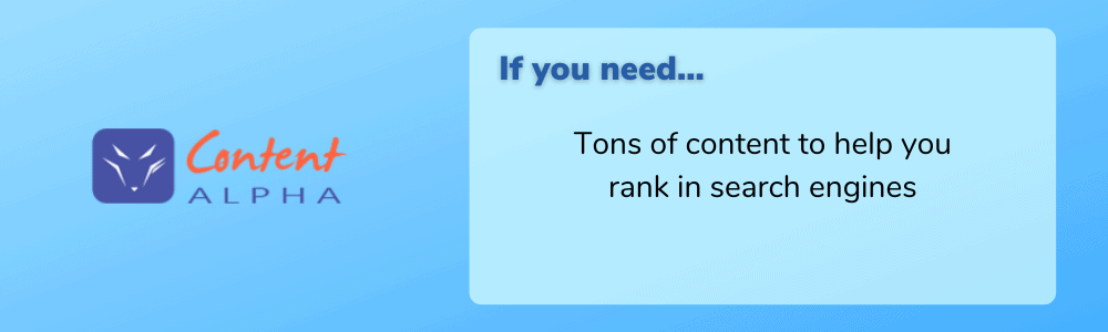 ContentAlpha Recommendation