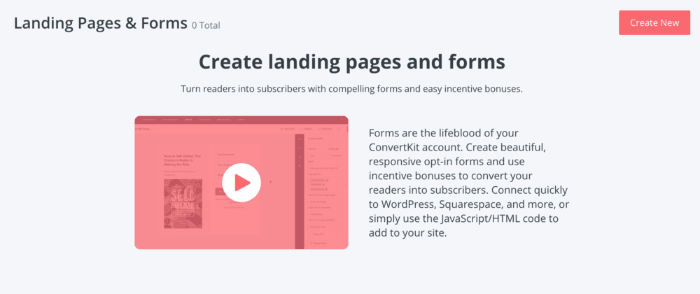 ConvertKit Landing Page Builder