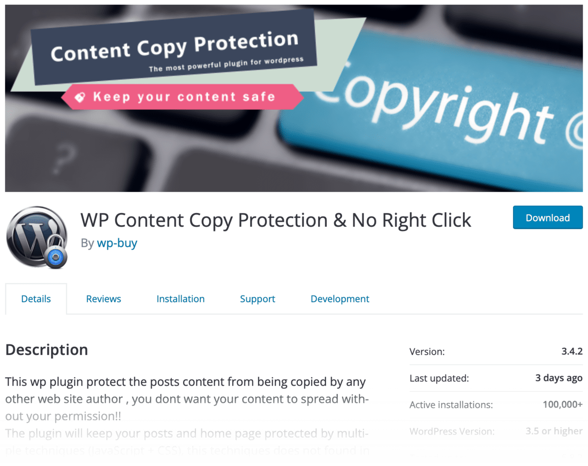 WP Copy Protection Plugin