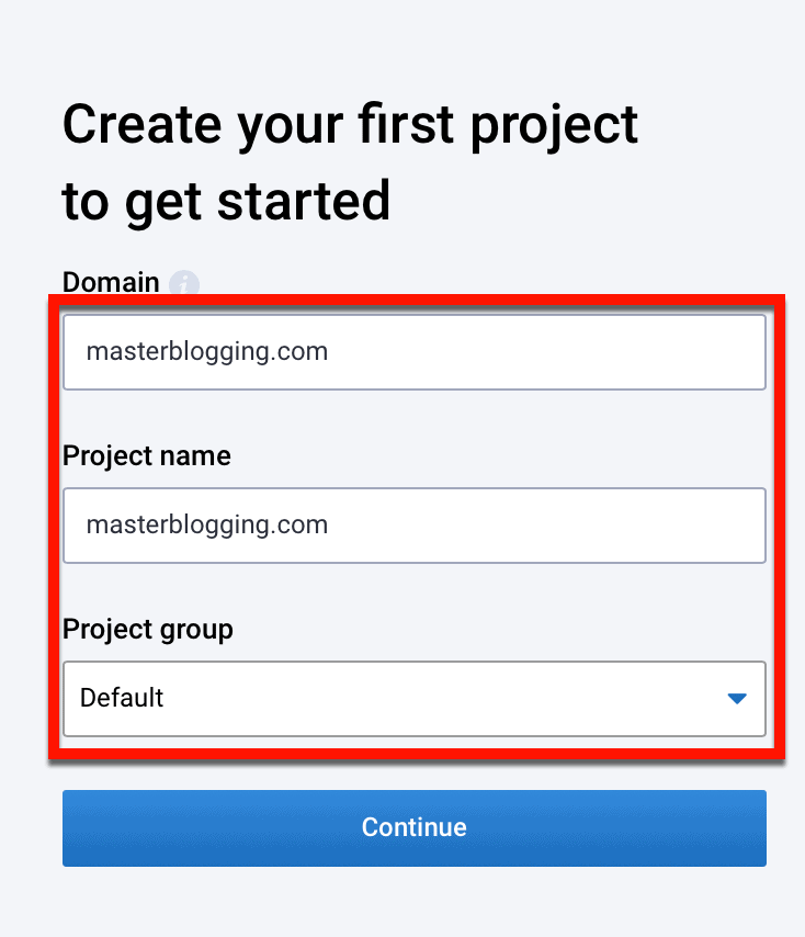 Create a New Project