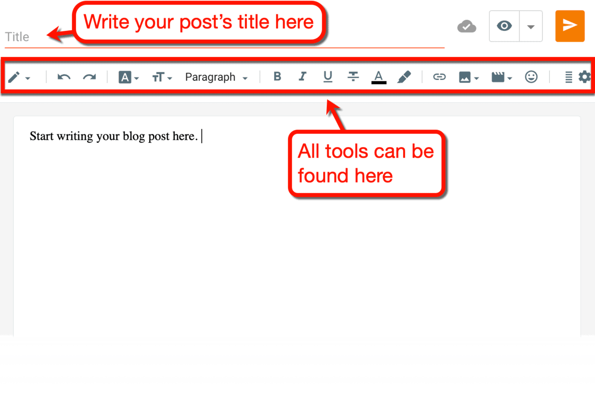 Creating a Blogger Post
