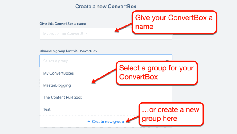 Creating a New ConvertBox