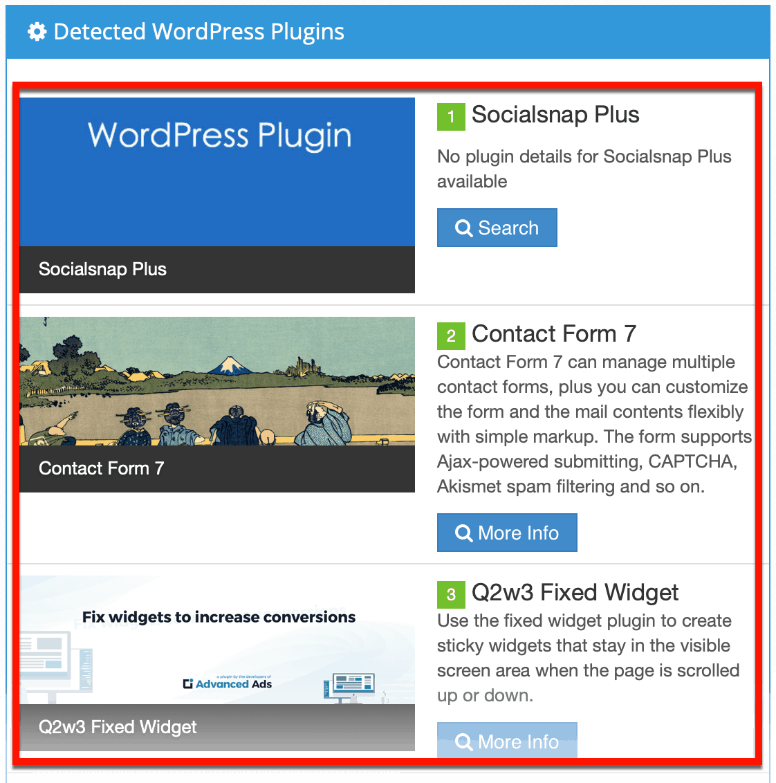 Detected WordPress Plugins for HomeGrounds