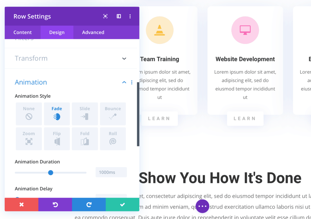 Divi Builder User Interface