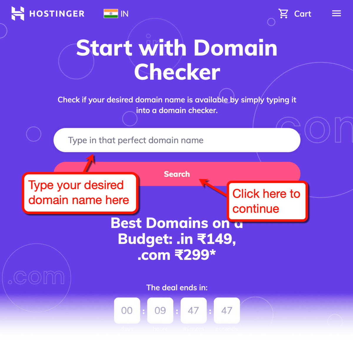 Hostinger Domain Checker Tool