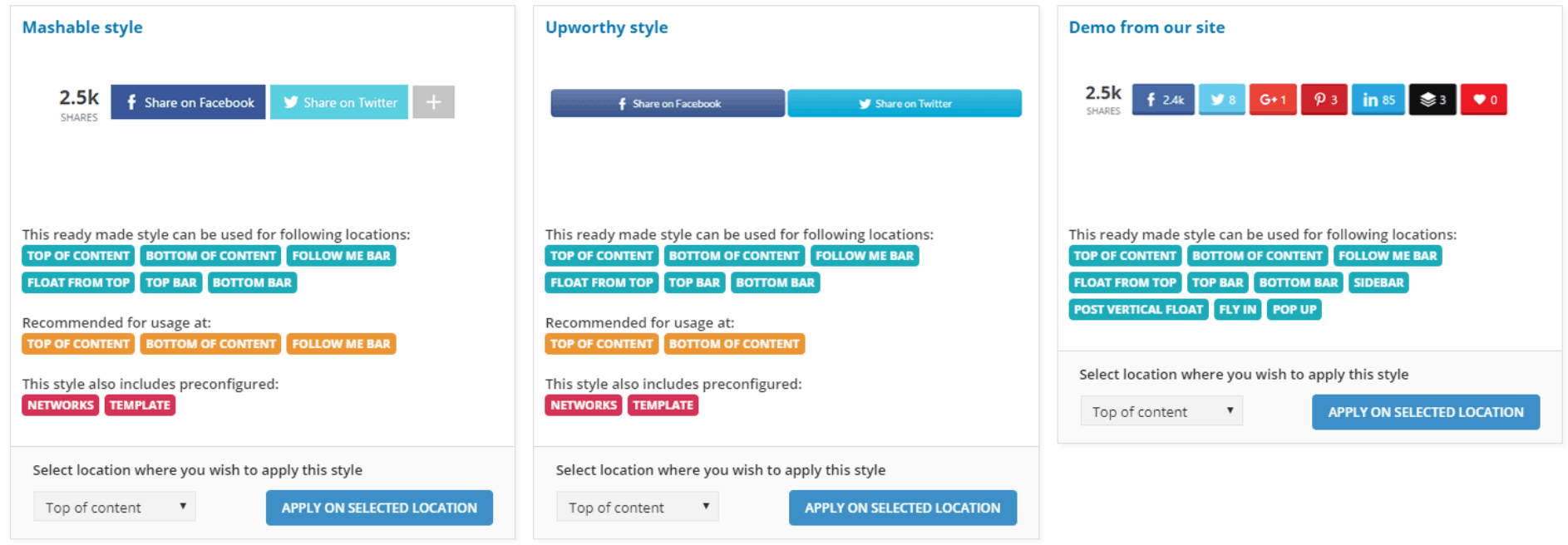 Easy Social Share Buttons Ready Styles