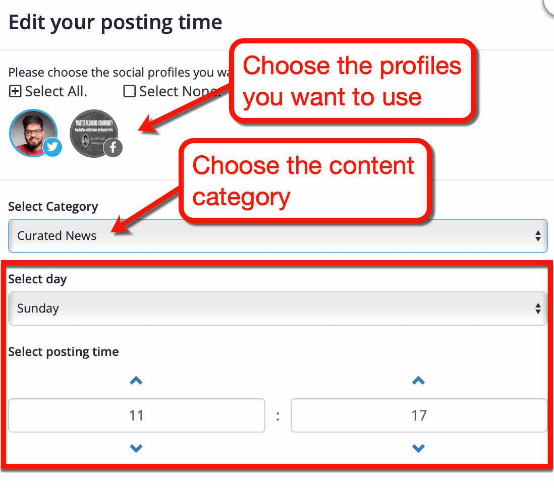 Set Posting Schedule