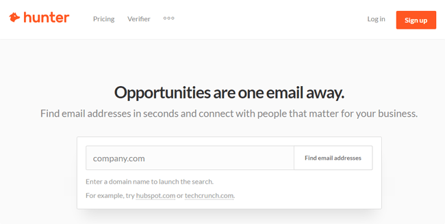 Email Hunter Chrome Extension