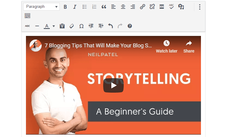 Embed YouTube Video WordPress
