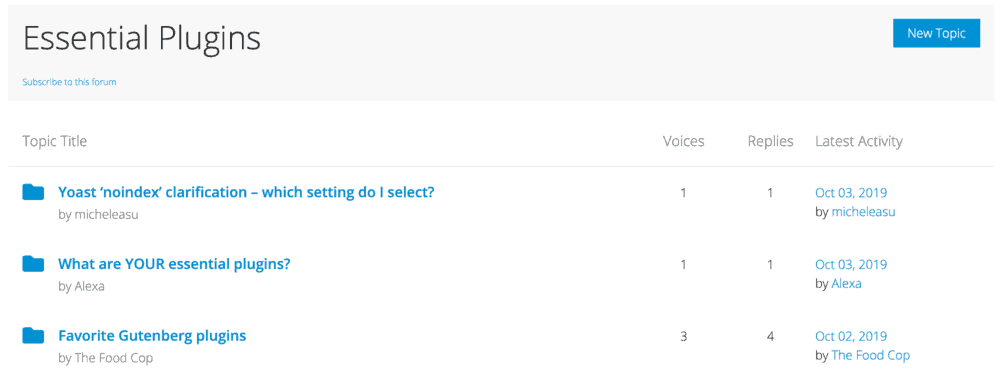 Essential Plugins Forum