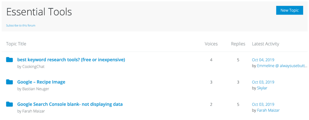 Essential Tools Forum