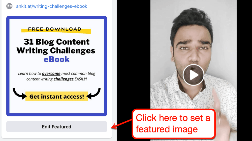 How to edit your Facebook featured image