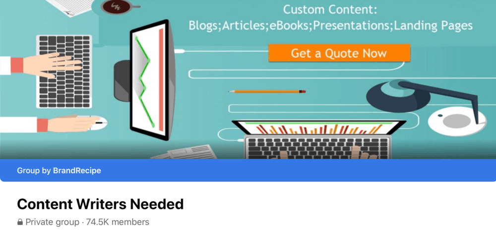 Content Writers Needed FB group