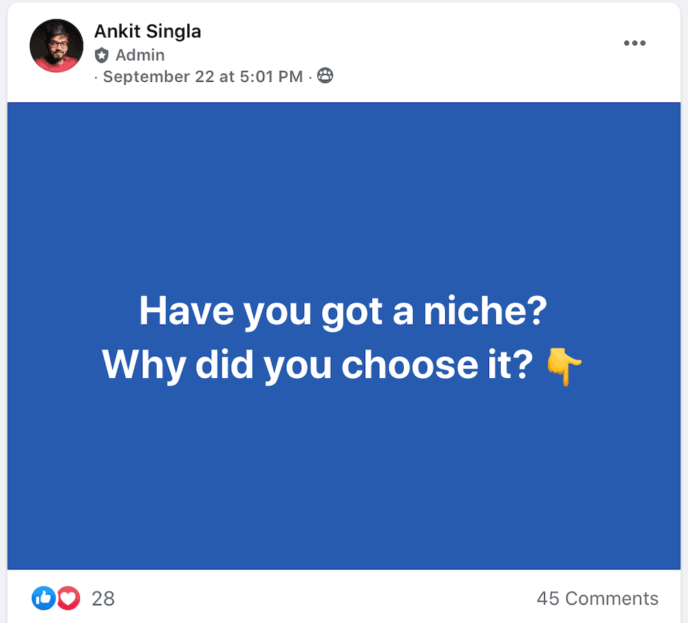 Facebook question