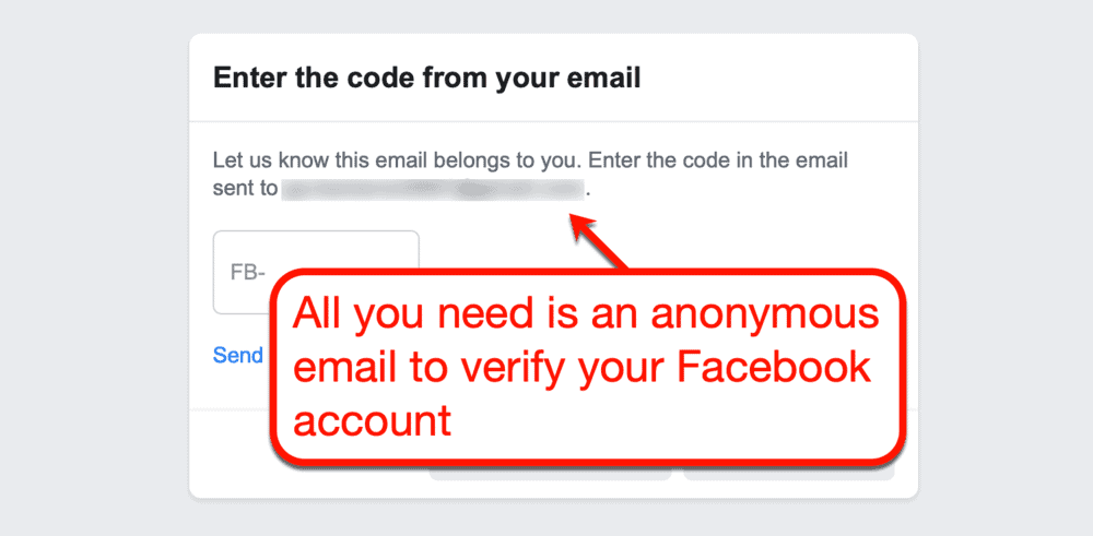 Facebook Account Verification