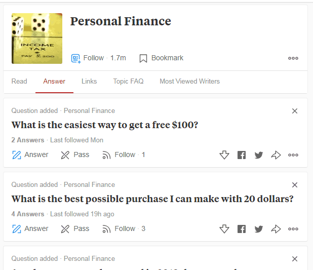 Find Questions on Quora