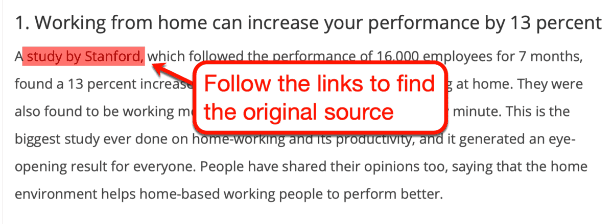 Finding the Original Source