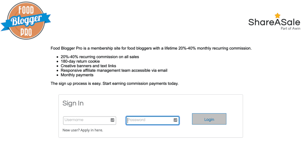 Food Blogger Pro Affiliate Program