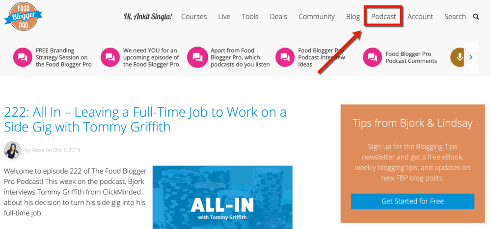 Food Blogger Pro Podcast