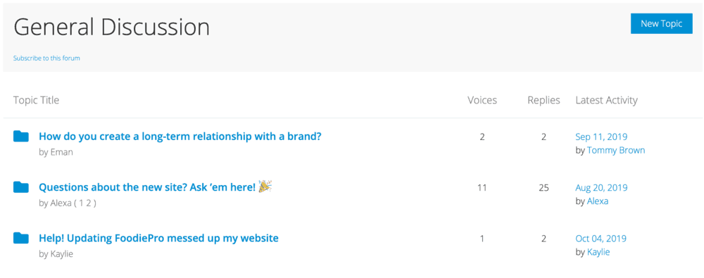 General Discussions Forum