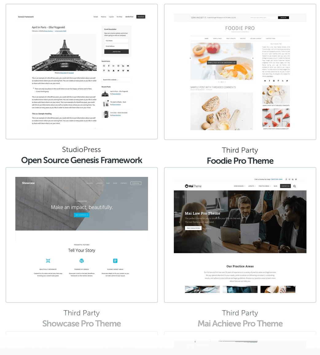Genesis Framework Child Themes