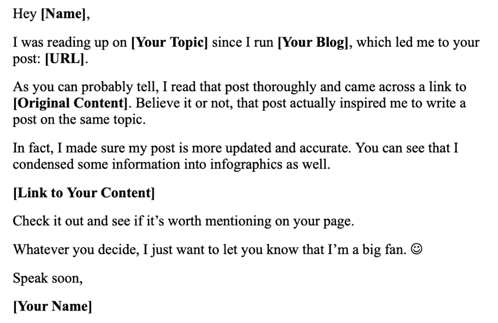 Email Template for Skyscraper Technique Outreach