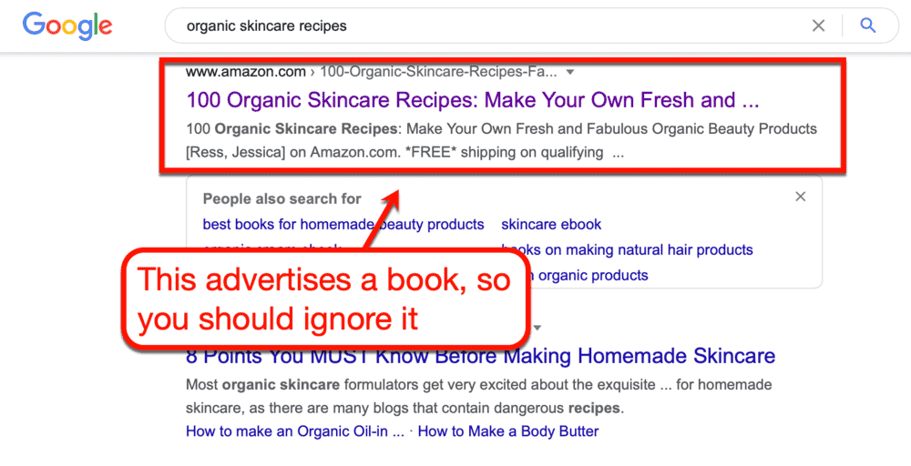 Amazon in Google Search Results