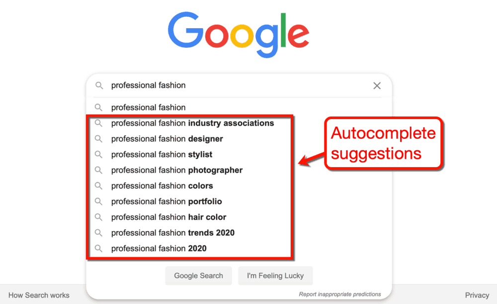 Google Autocomplete Suggestions