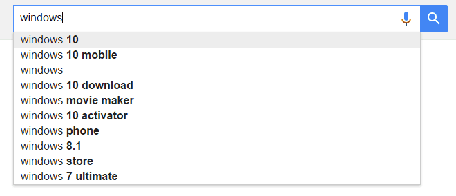google autosuggest