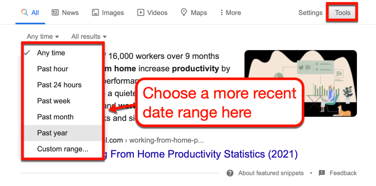 How to Set a Date Range on Google