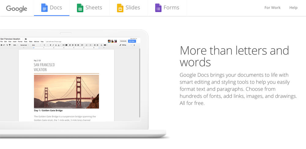 Google Docs Best Writing Tool
