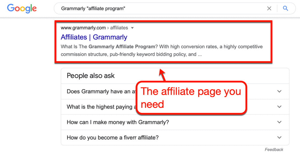 Grammarly affiliates page