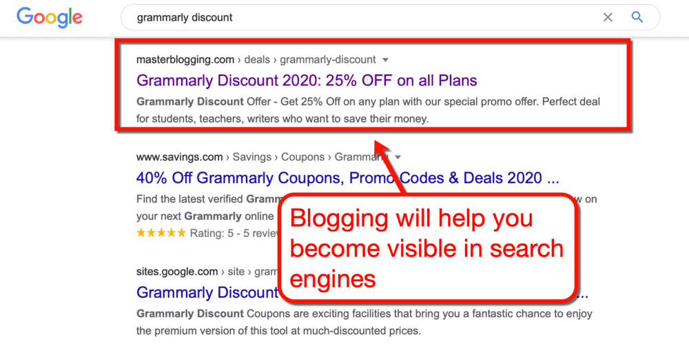 Master Blogging on Google's page one