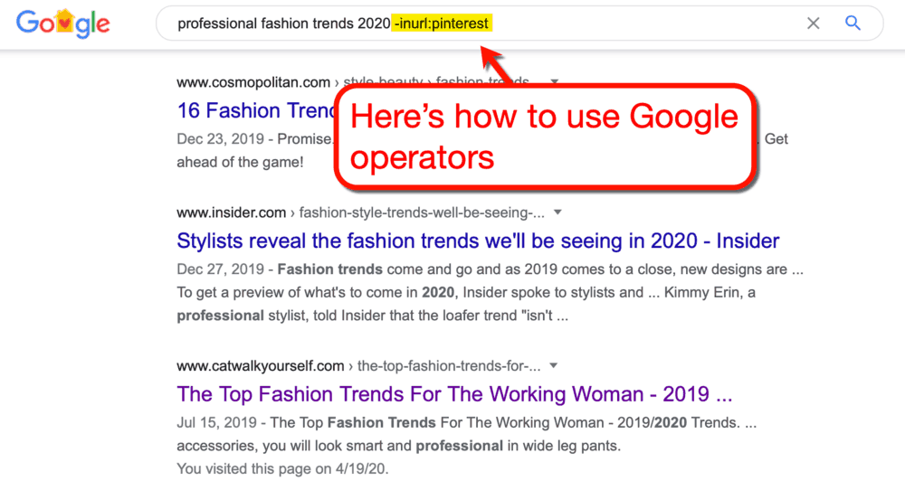How to Use Google Minus Search Operator
