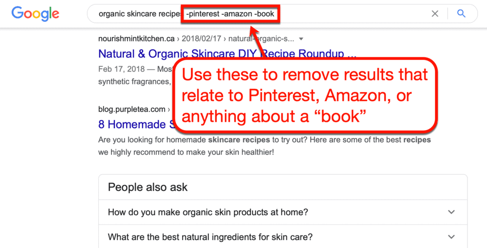 Using Operators to Refine Google