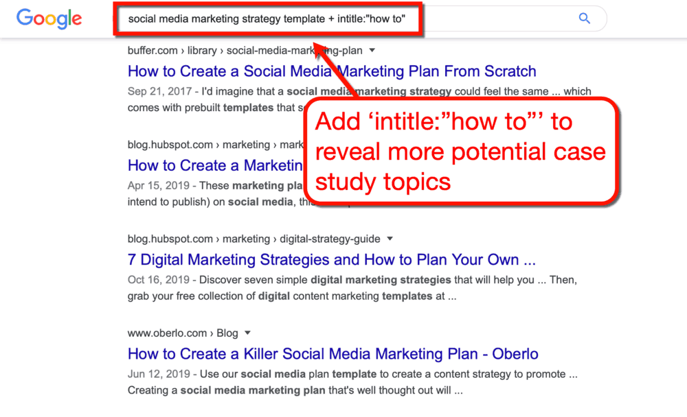 Google Searching for More Case Study Topics