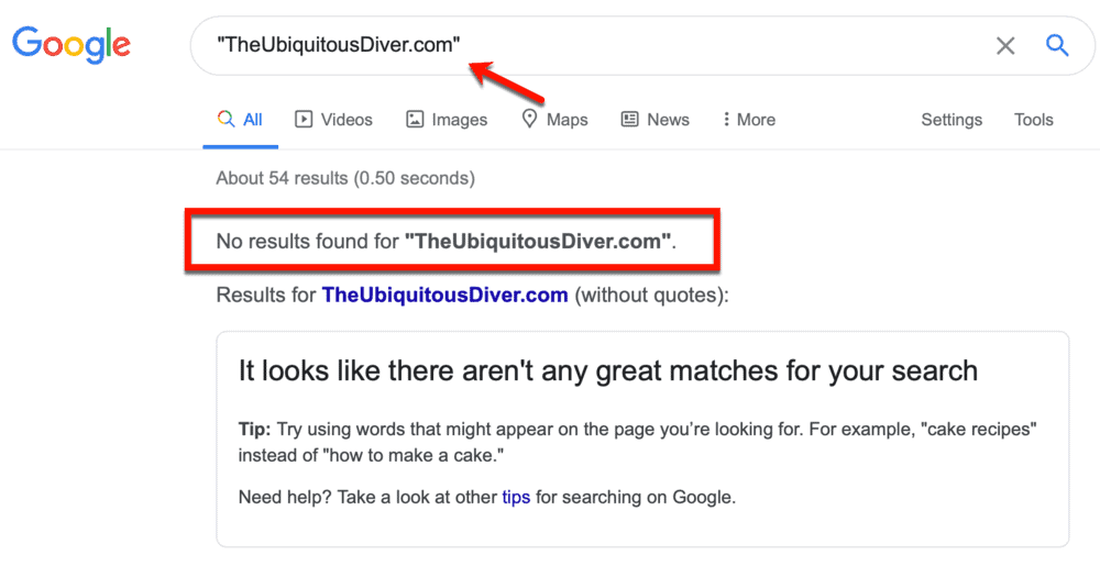 Search results for TheUbiquitousDiver.com