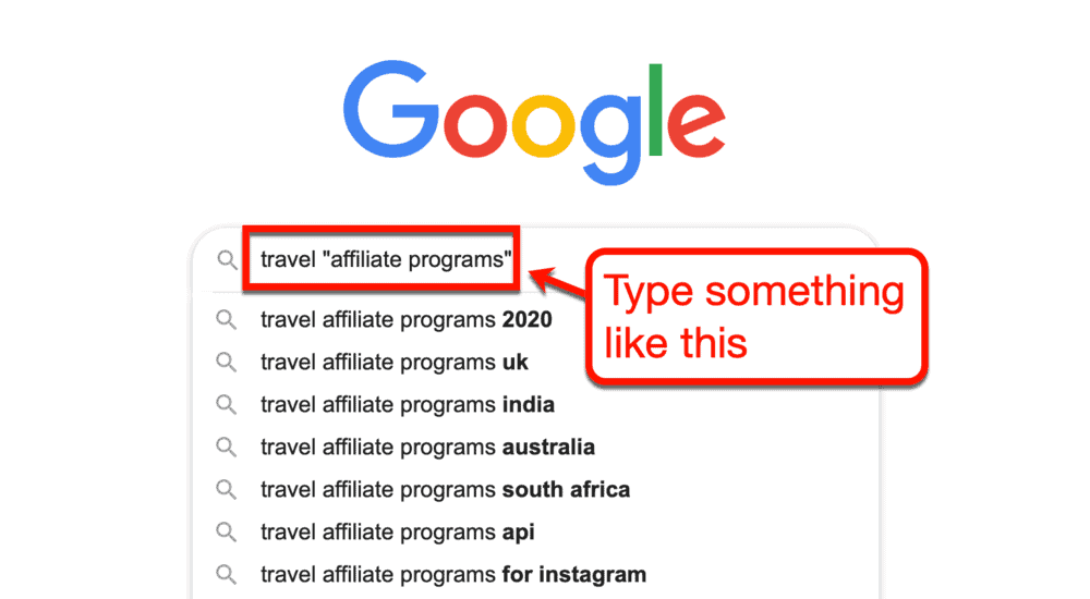 Google affiliate programs search