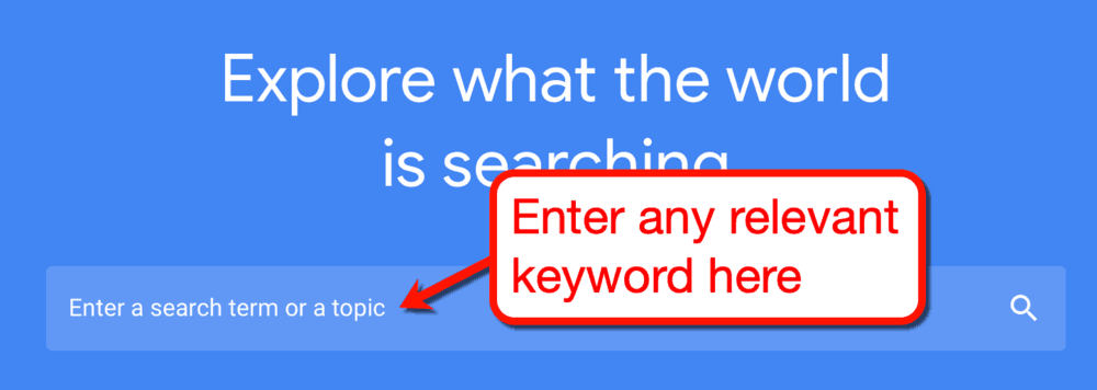 Google Trends Start Page