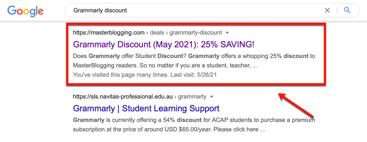 Grammarly Discount Ranking