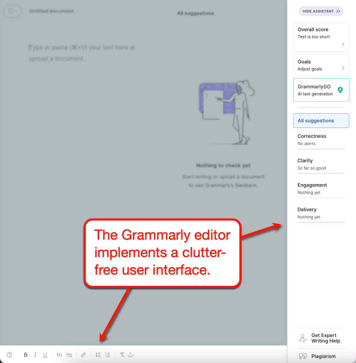 Grammarly User Interface