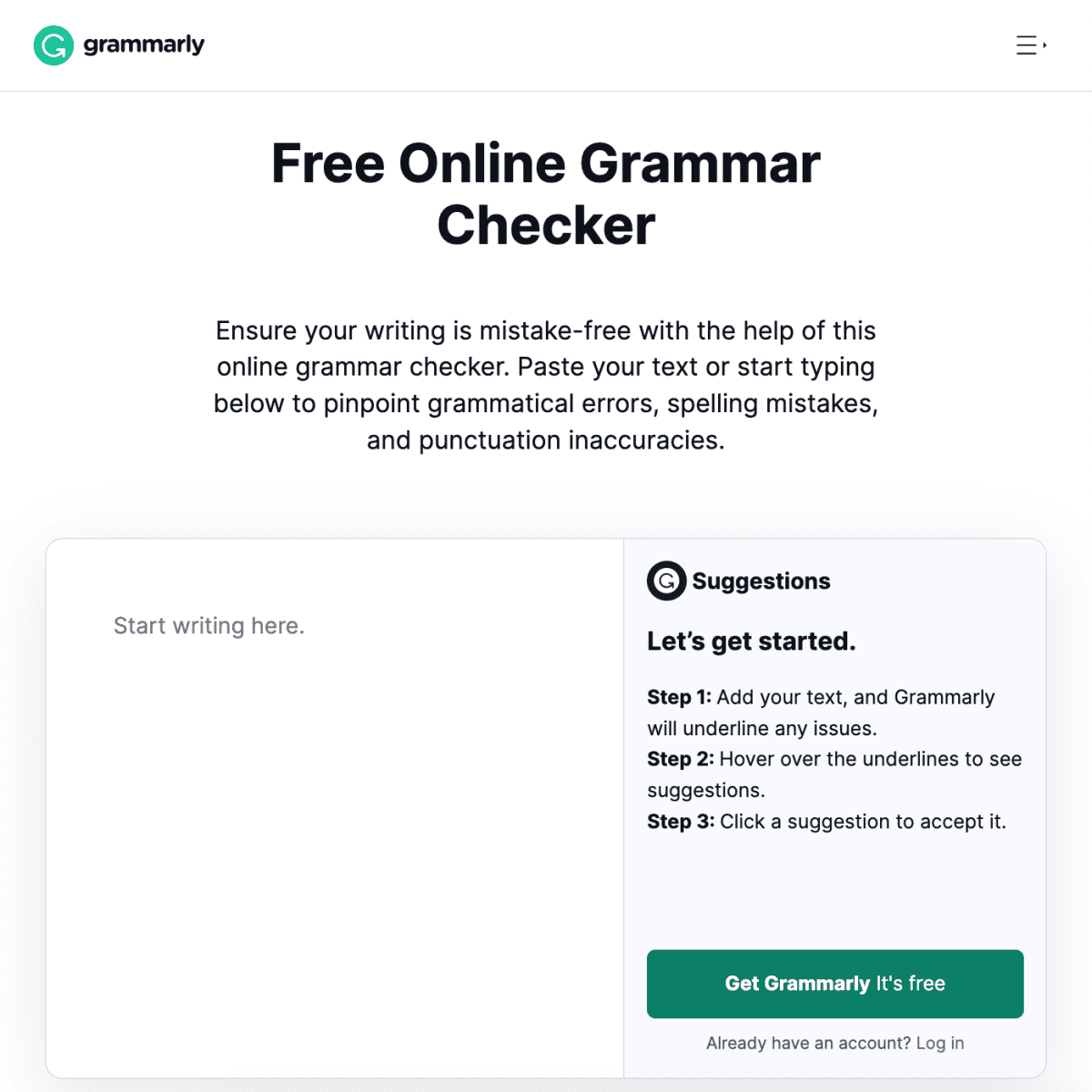 Grammarly Free Grammar Checker