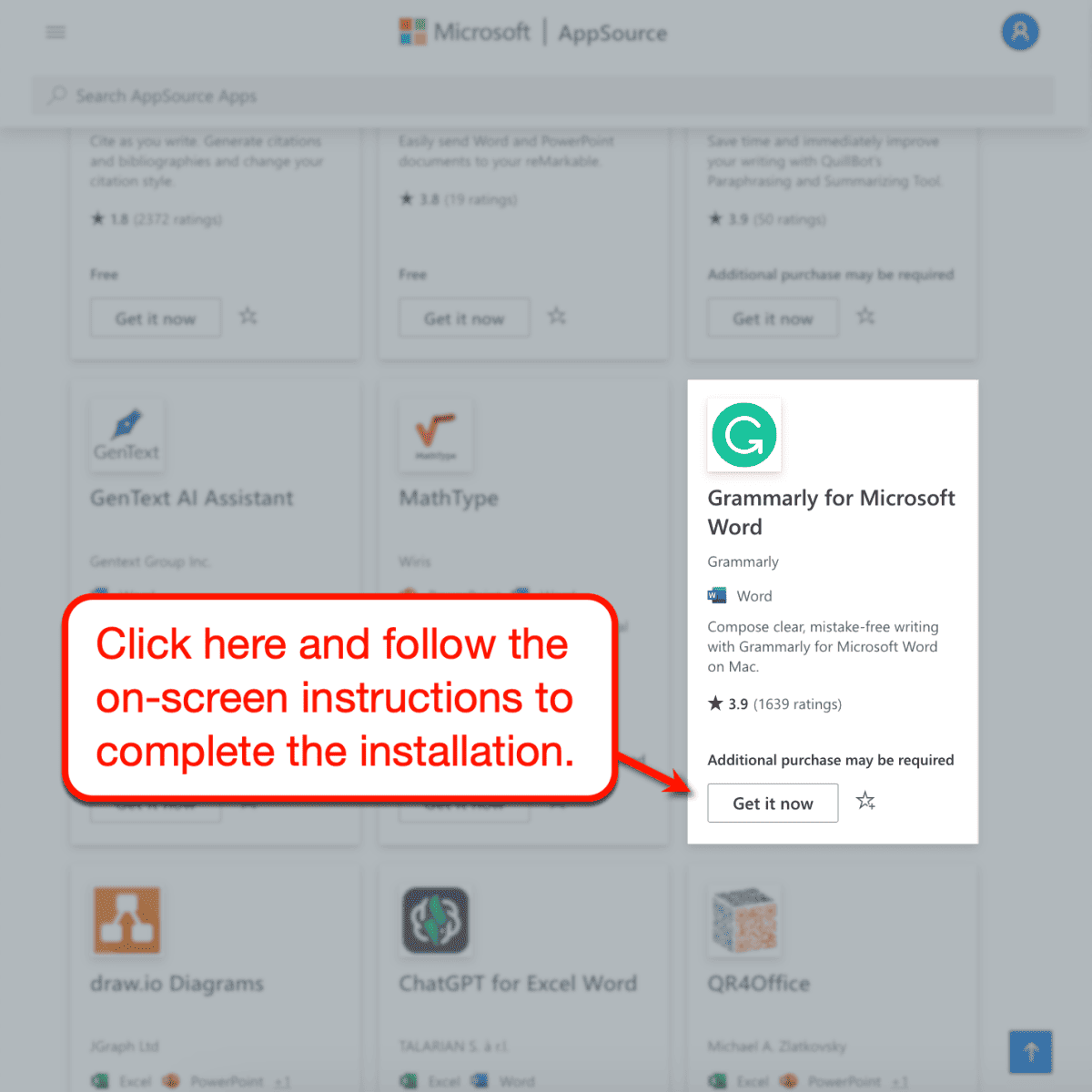 Grammarly for Microsoft Word add-in