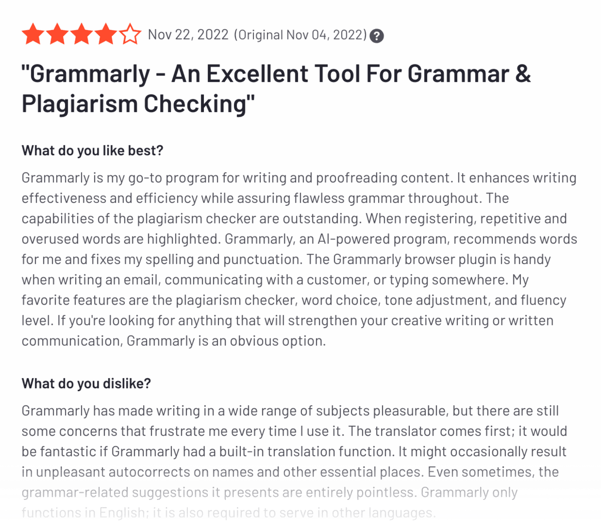 Grammarly Plagiarism Checker Review 1